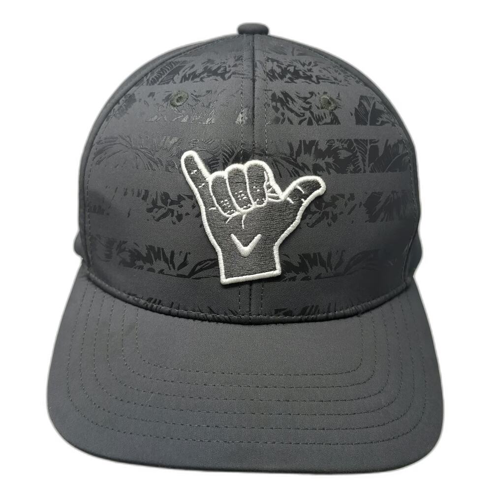 Callaway Snapback Hat Gray One Size Kapalua Hawaii Shaka Palm Pattern Logo Golf